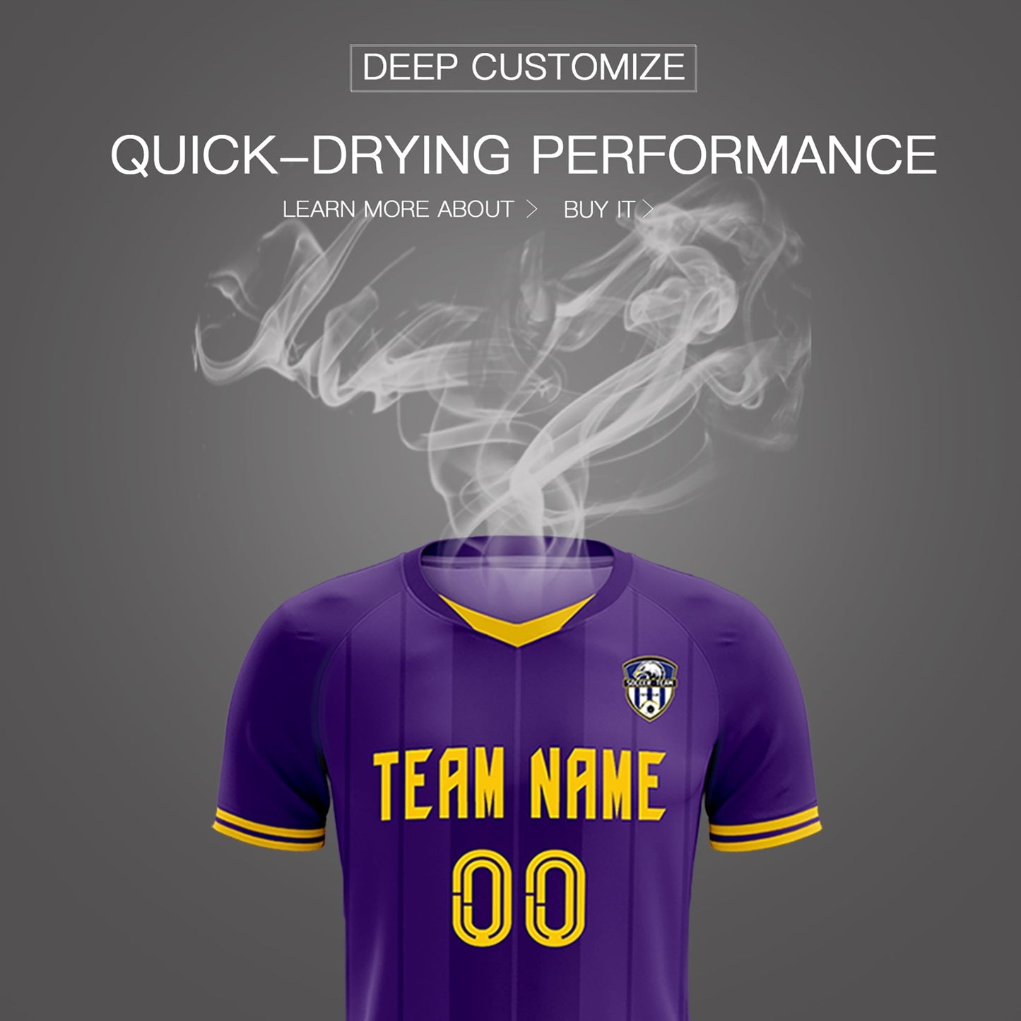 Custom Purple Classic Striped Personalized Soccer Tops/Sets Jersey