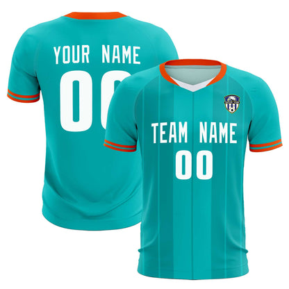 Custom Green Classic Striped Personalized Soccer Tops/Sets Jersey