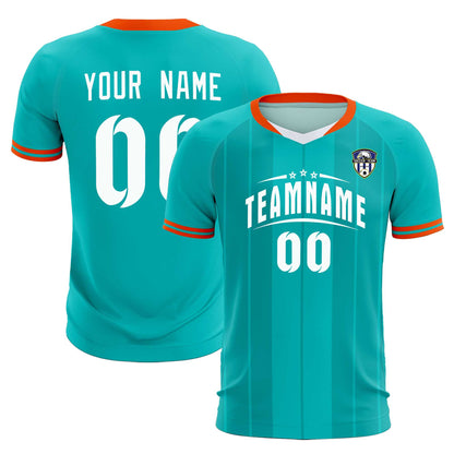 Custom Green Classic Striped Personalized Soccer Tops/Sets Jersey