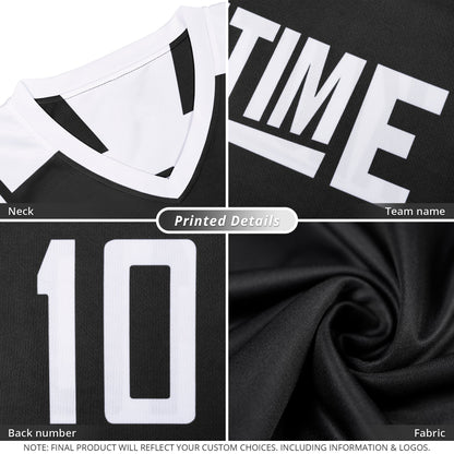 Custom Black White Double Side Sets Men Basketball Jersey