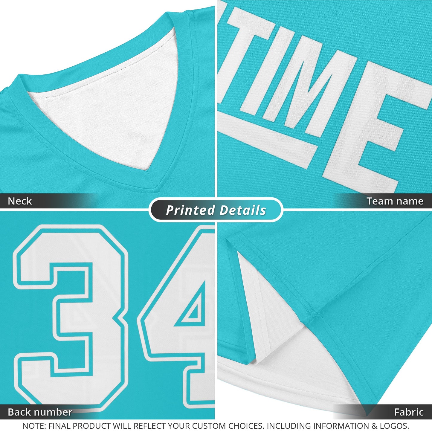 Custom Aqua White Reversible Double Side Tops Basketball Jersey